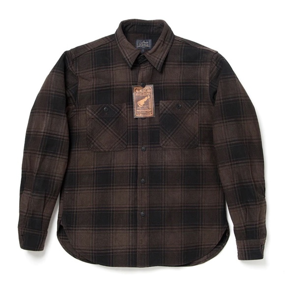 Studio D'Artisan - Amami mud-dyed flannel shirt - 5678 - Picture 1 of 4